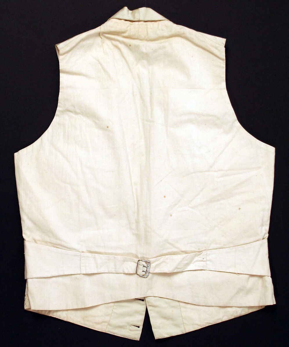 Waistcoat, silk, cotton, American or European