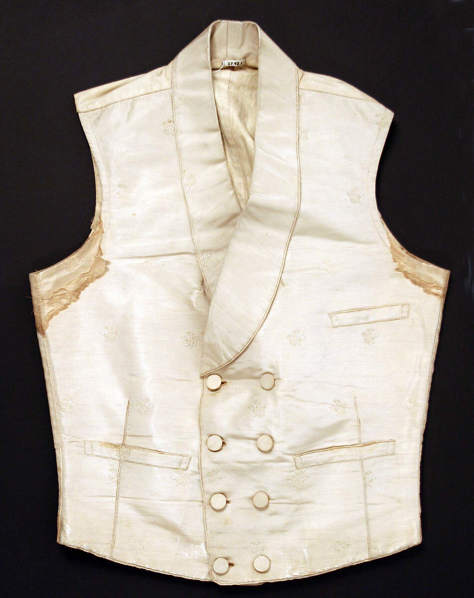 Wedding vest, silk, American 