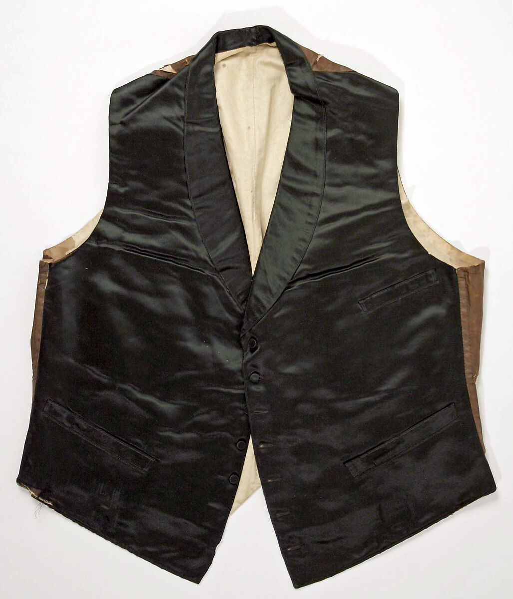 Vest, silk, American or European 