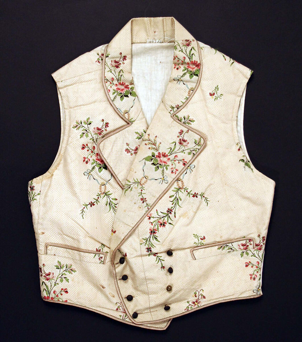 Vest, silk, French 