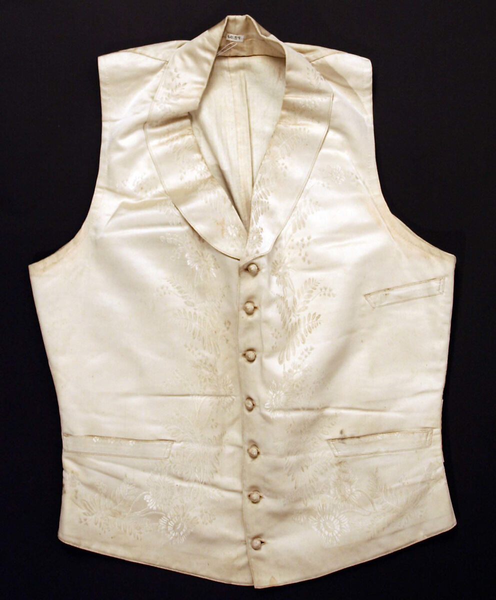 Wedding vest, silk, American 