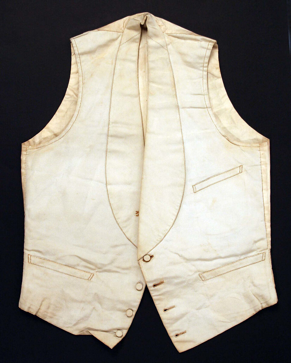 Vest, silk, American or European 