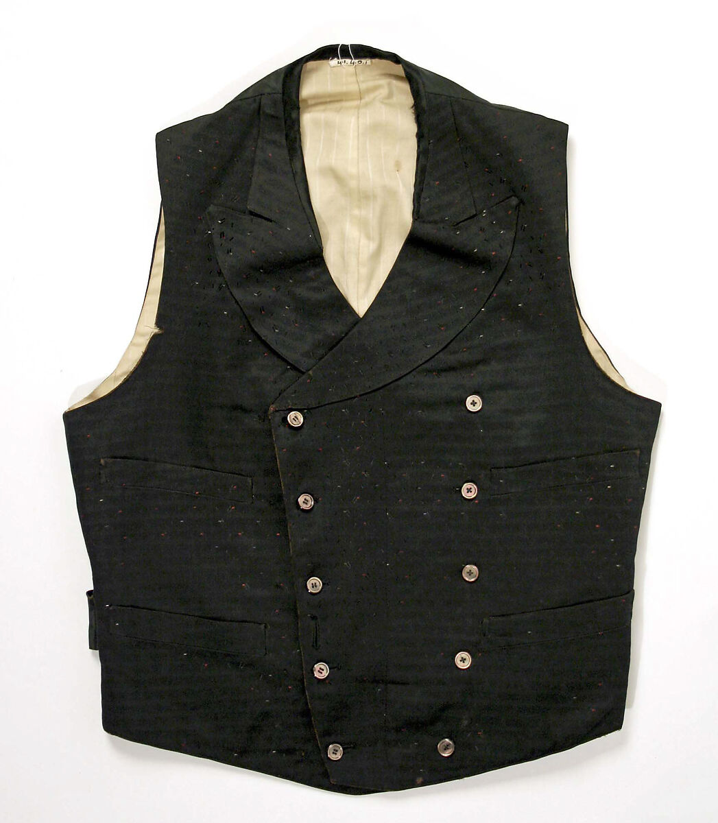 Vest, silk, American 