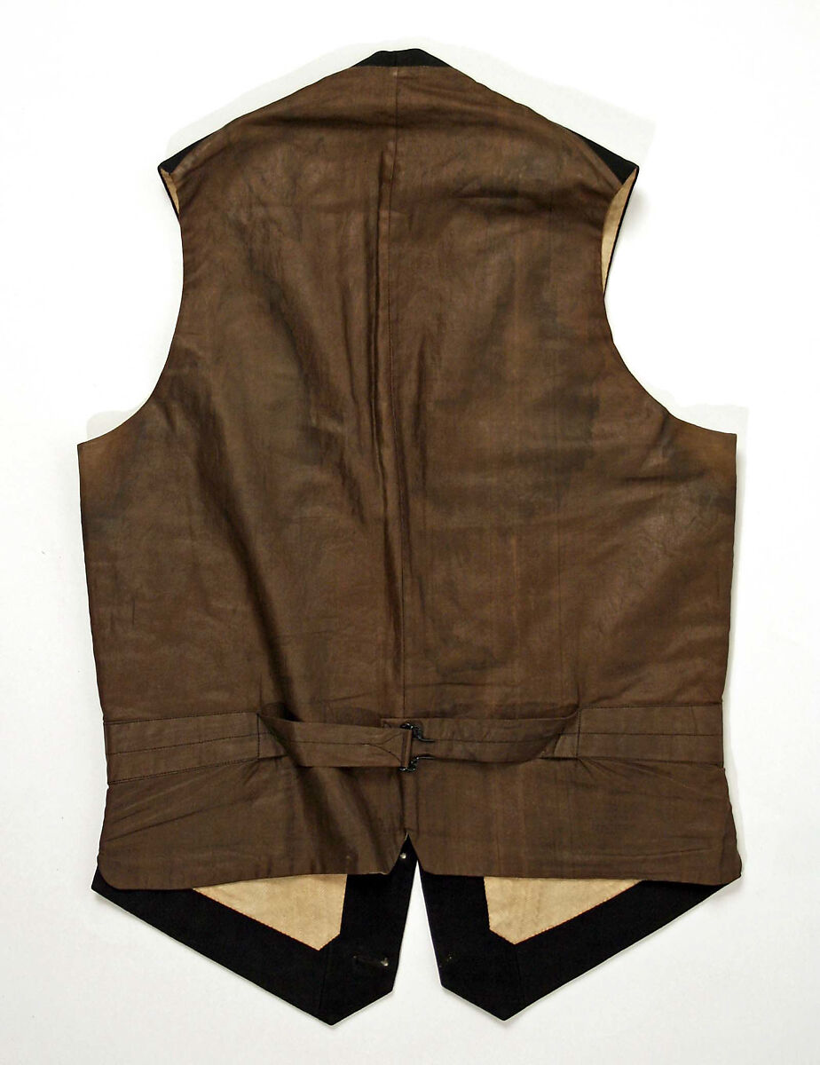 Wedding vest, wool, silk, American