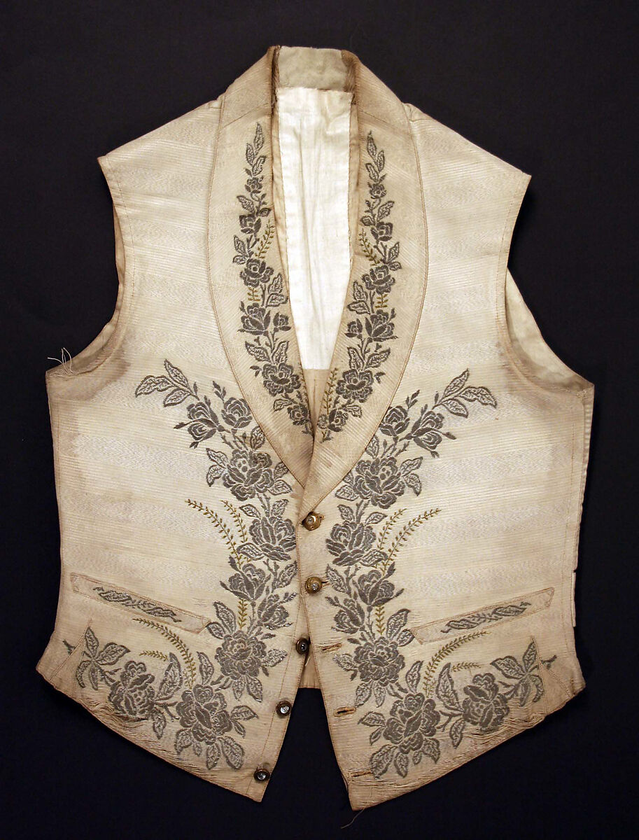 Vest, silk, European 