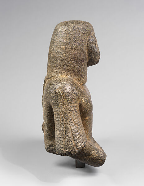 Bust of a dignitary, reinscribed with divine figures, Granodiorite