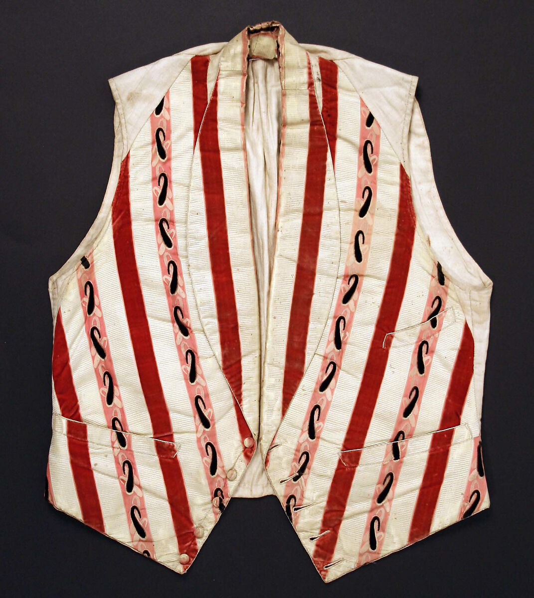 Vest, silk, cotton, leather, Spanish 