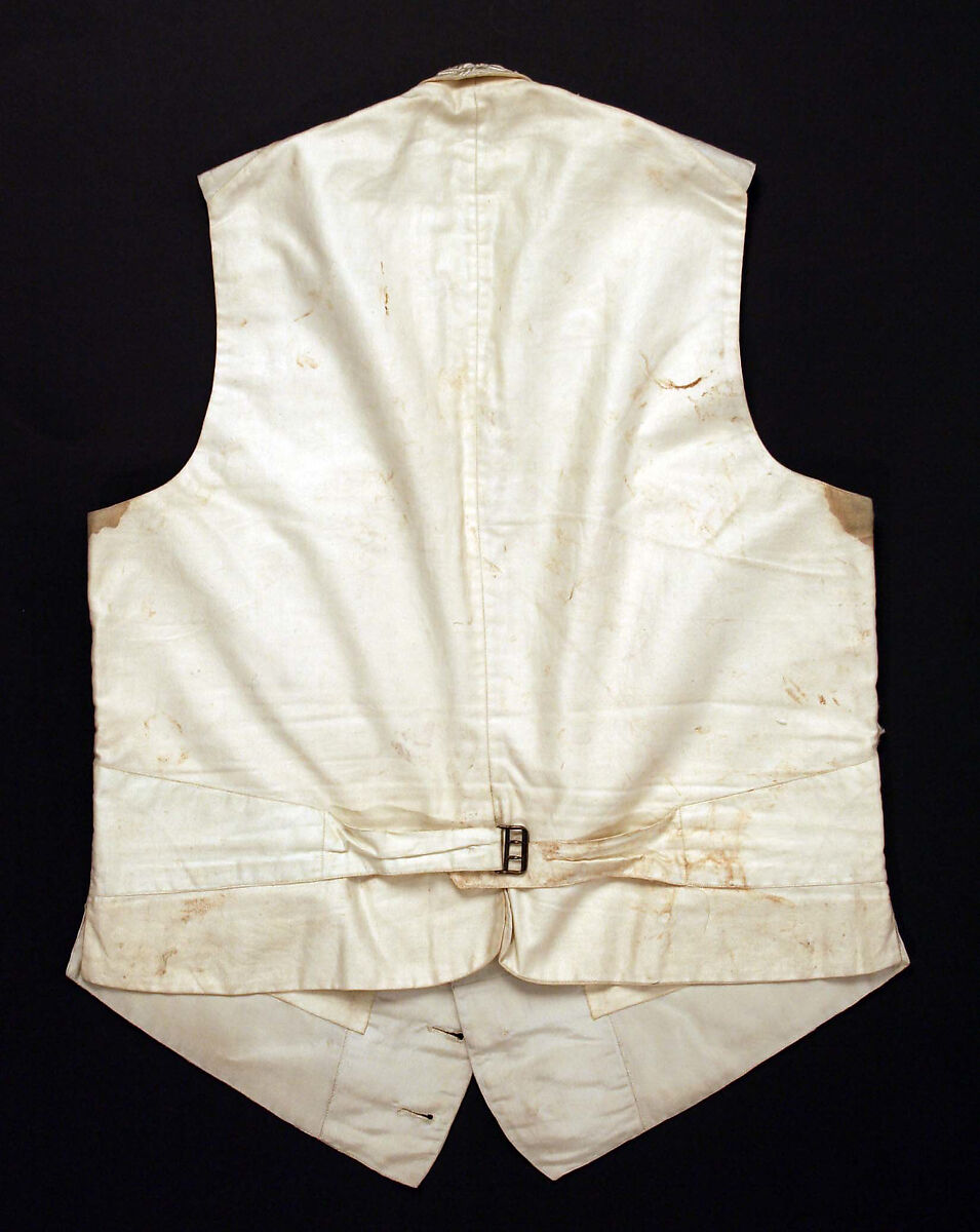 Vest, silk, cotton, American
