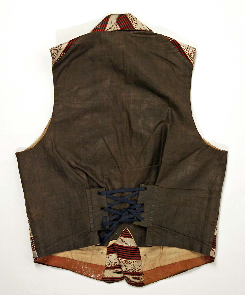 Waistcoat, silk, American