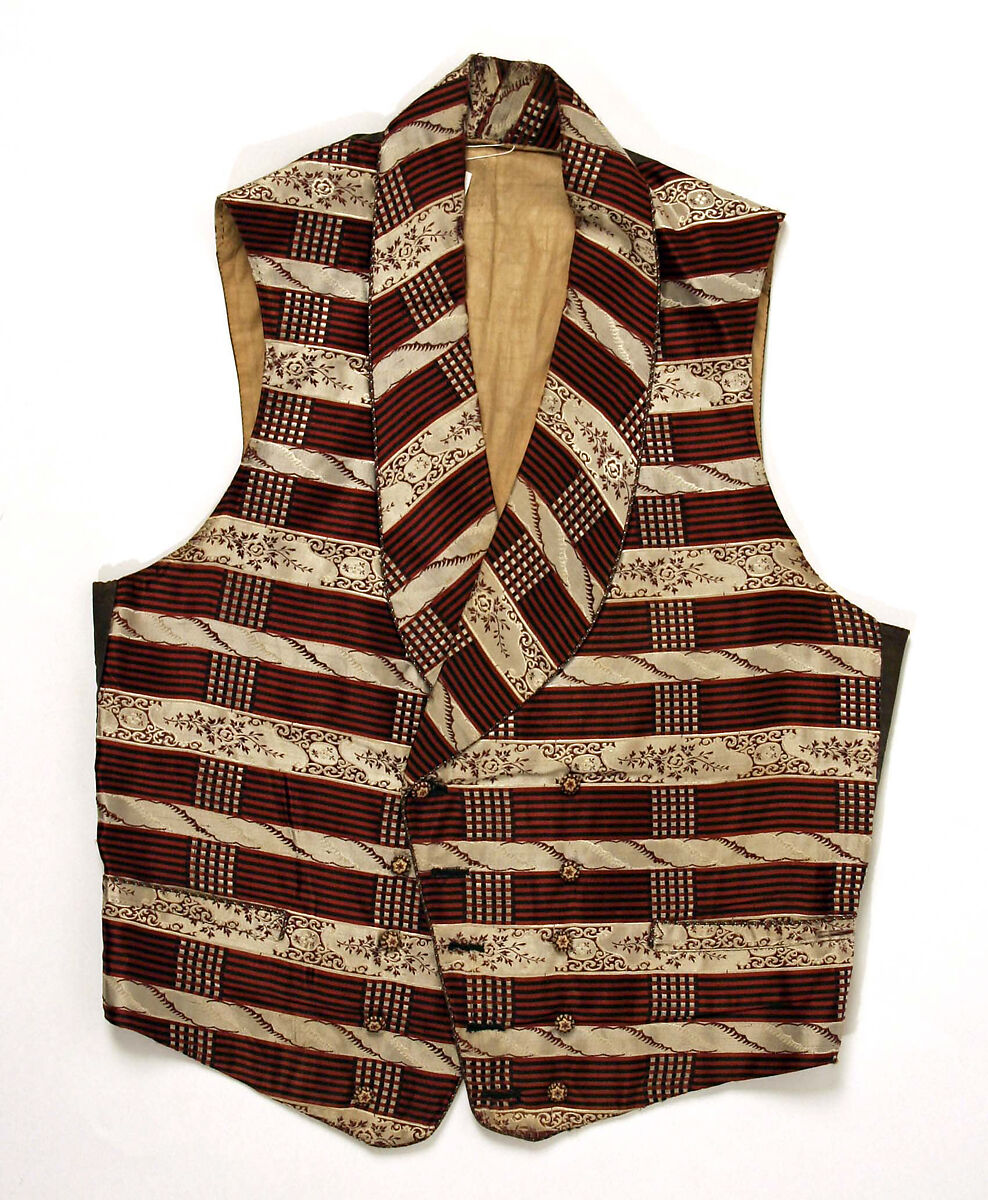 Waistcoat, silk, American 