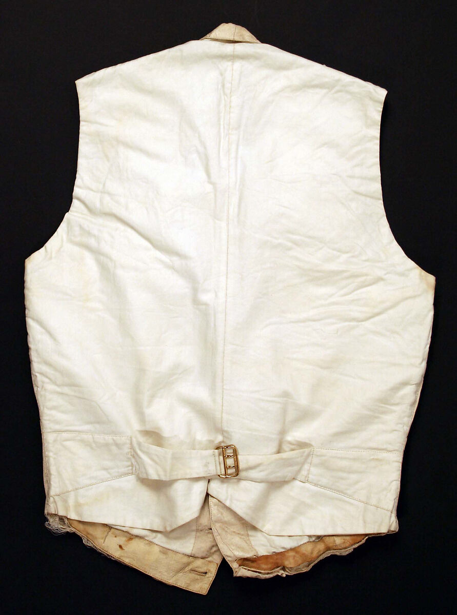 Waistcoat, silk, cotton, American