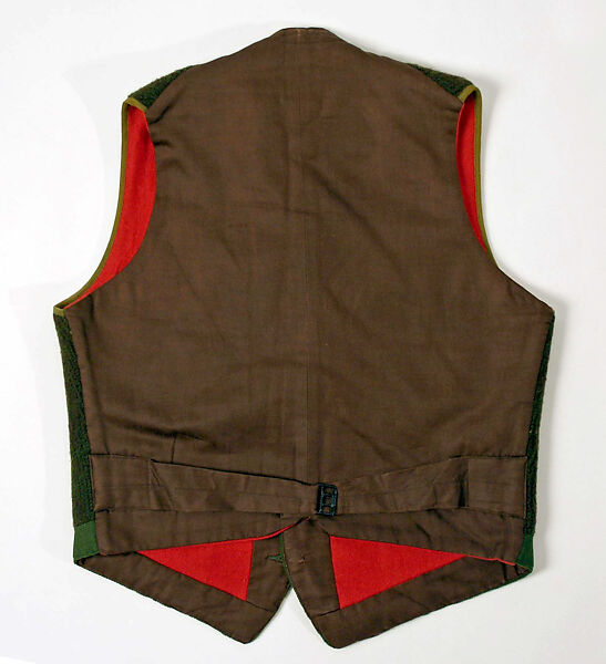 Waistcoat, wool, cotton, American or European