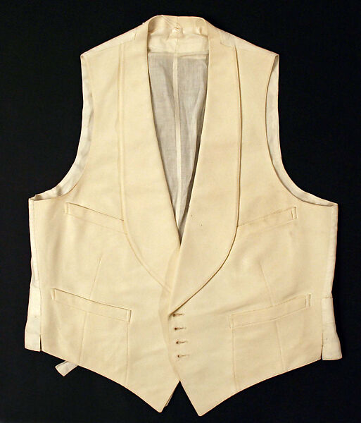 Evening vest, cotton, American or European 