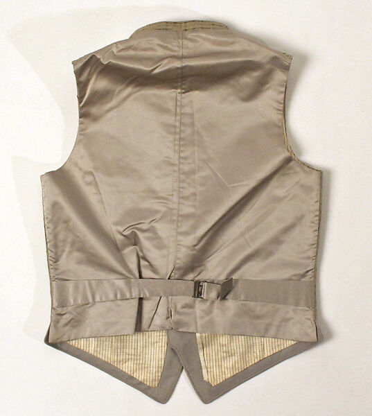 Vest, silk, cotton, American