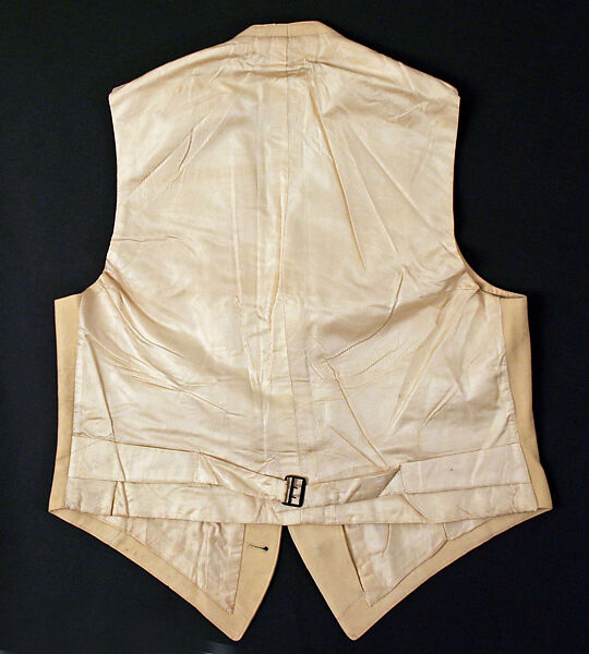 Waistcoat, wool, metal, British