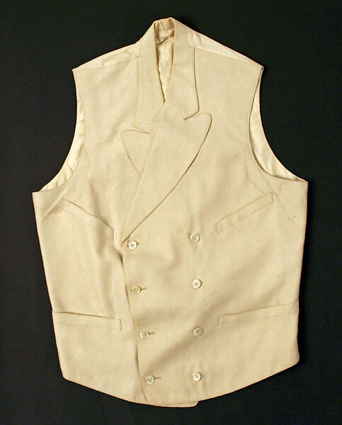 Waistcoat, wool, cotton, British 