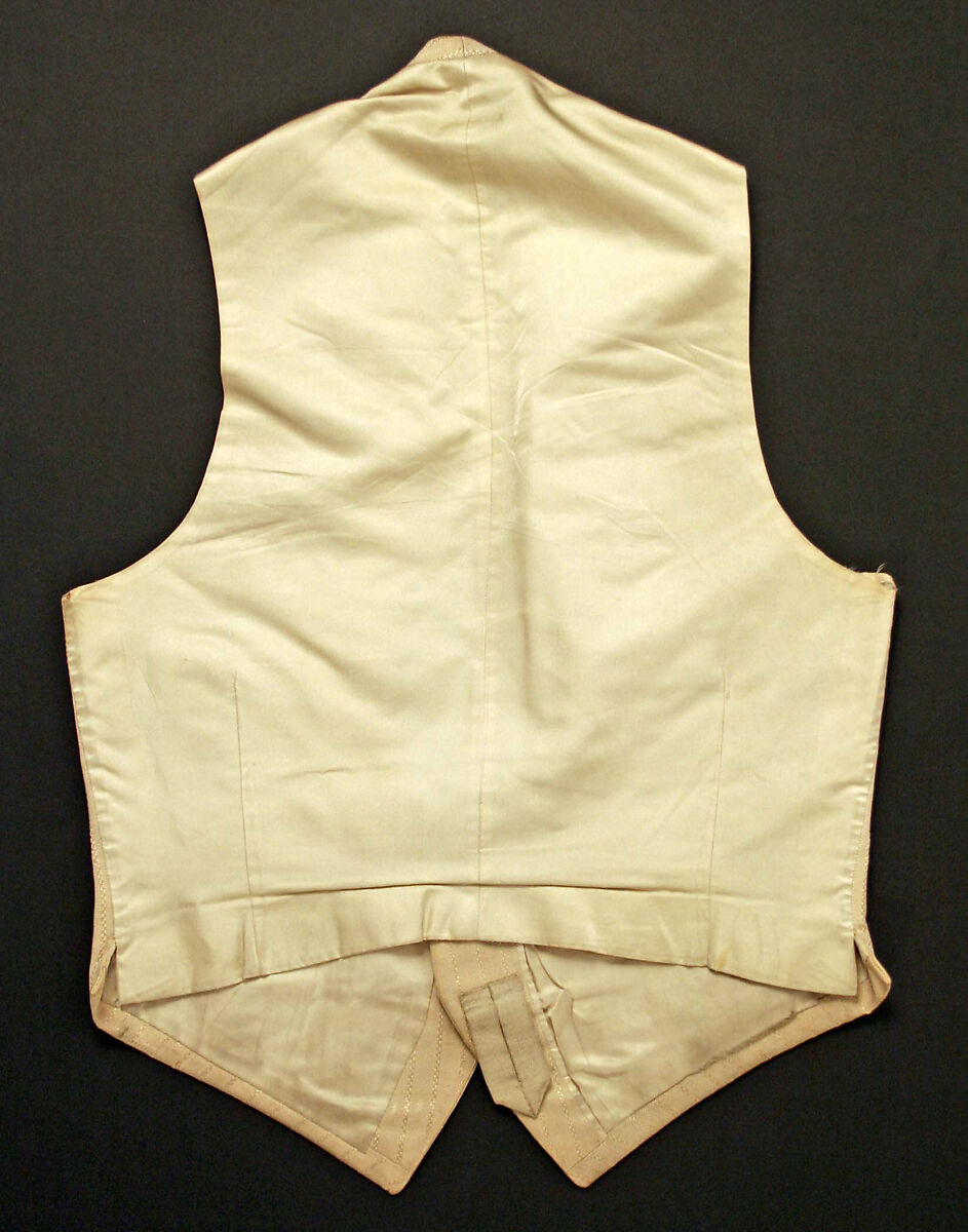 Vest, silk, American or European