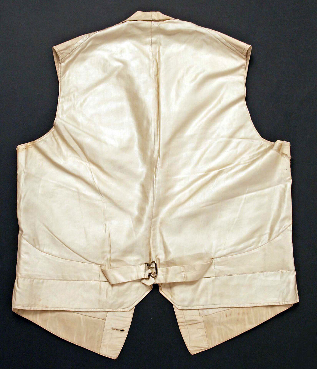 Waistcoat, silk, American or European