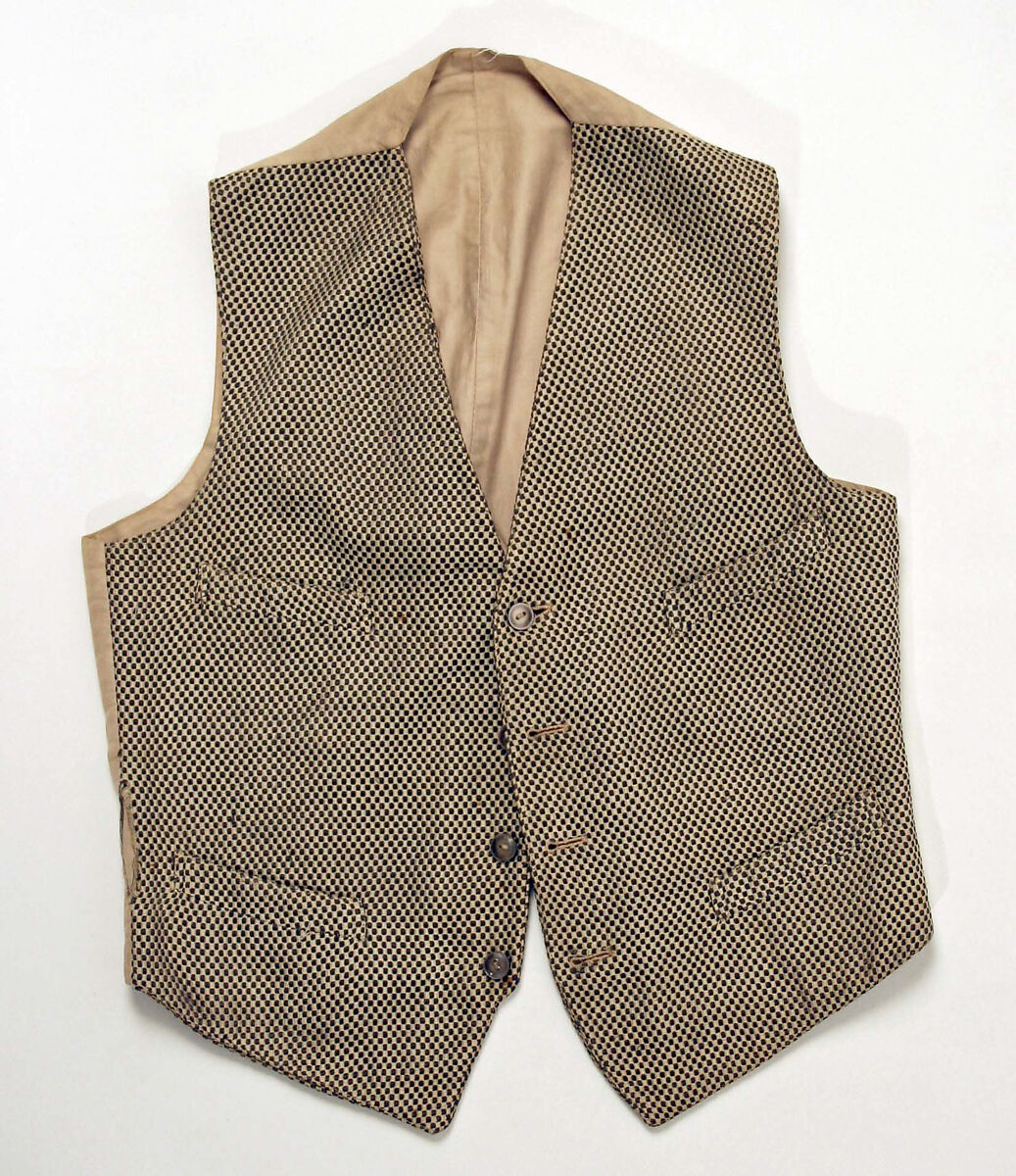 Vest, cotton, American or European 