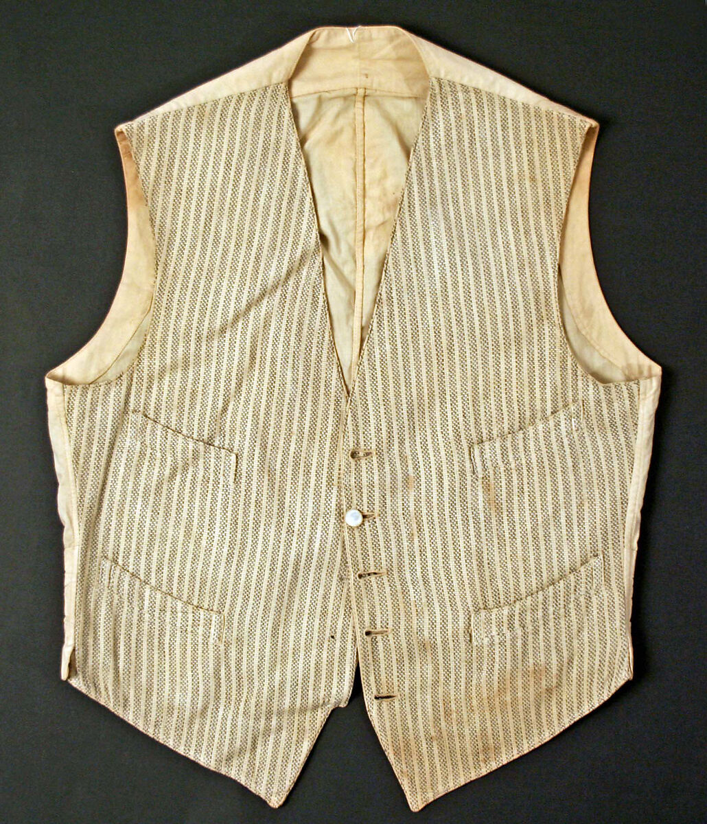 Vest, cotton, probably British 