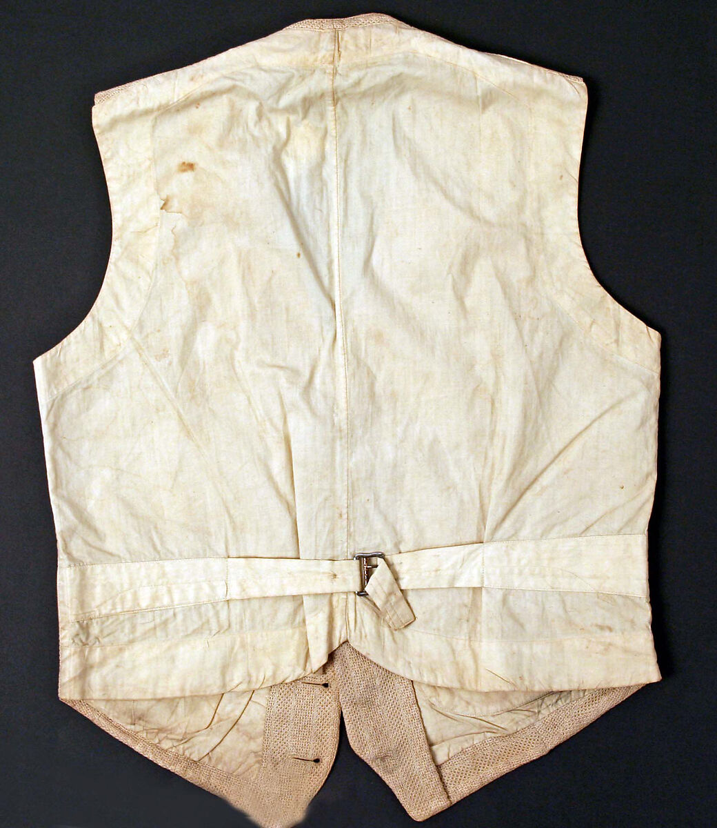 Vest, cotton, probably American
