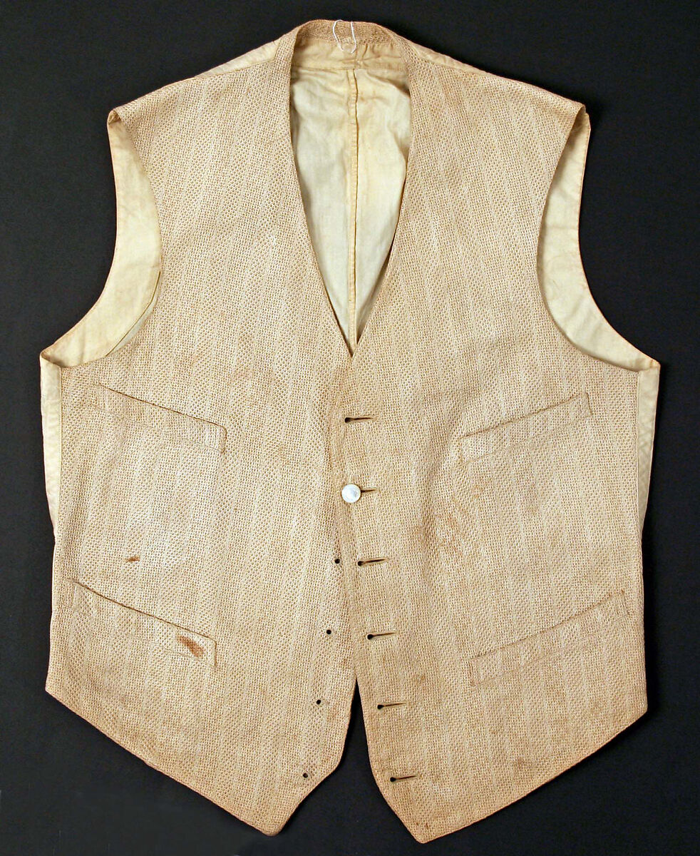 Vest, cotton, probably American 