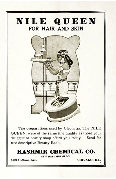 Nile Queen For Hair and Skin, back cover of The Crisis 20, no. 4, Roche, Ink on paper