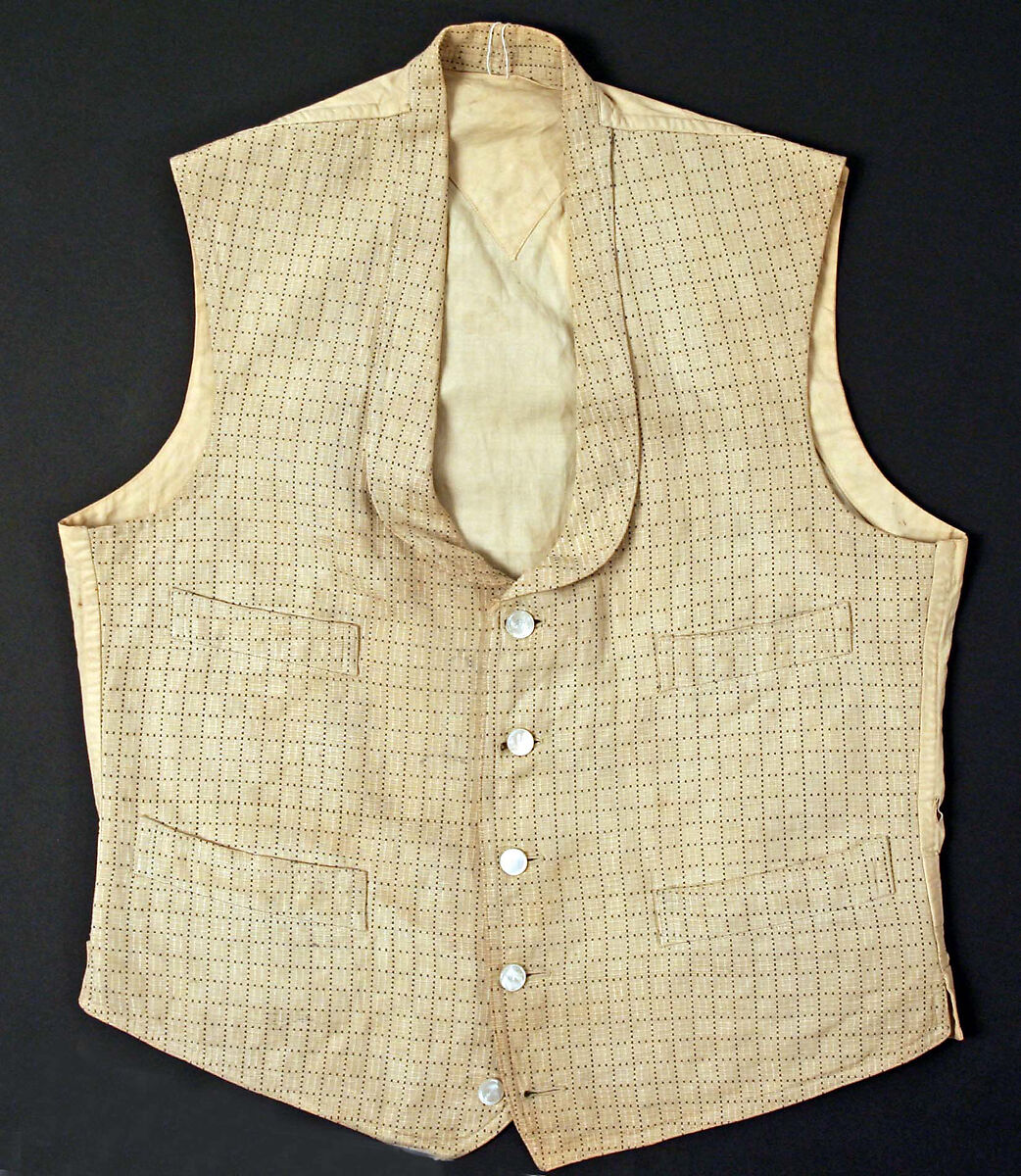 Vest, cotton, American or European 