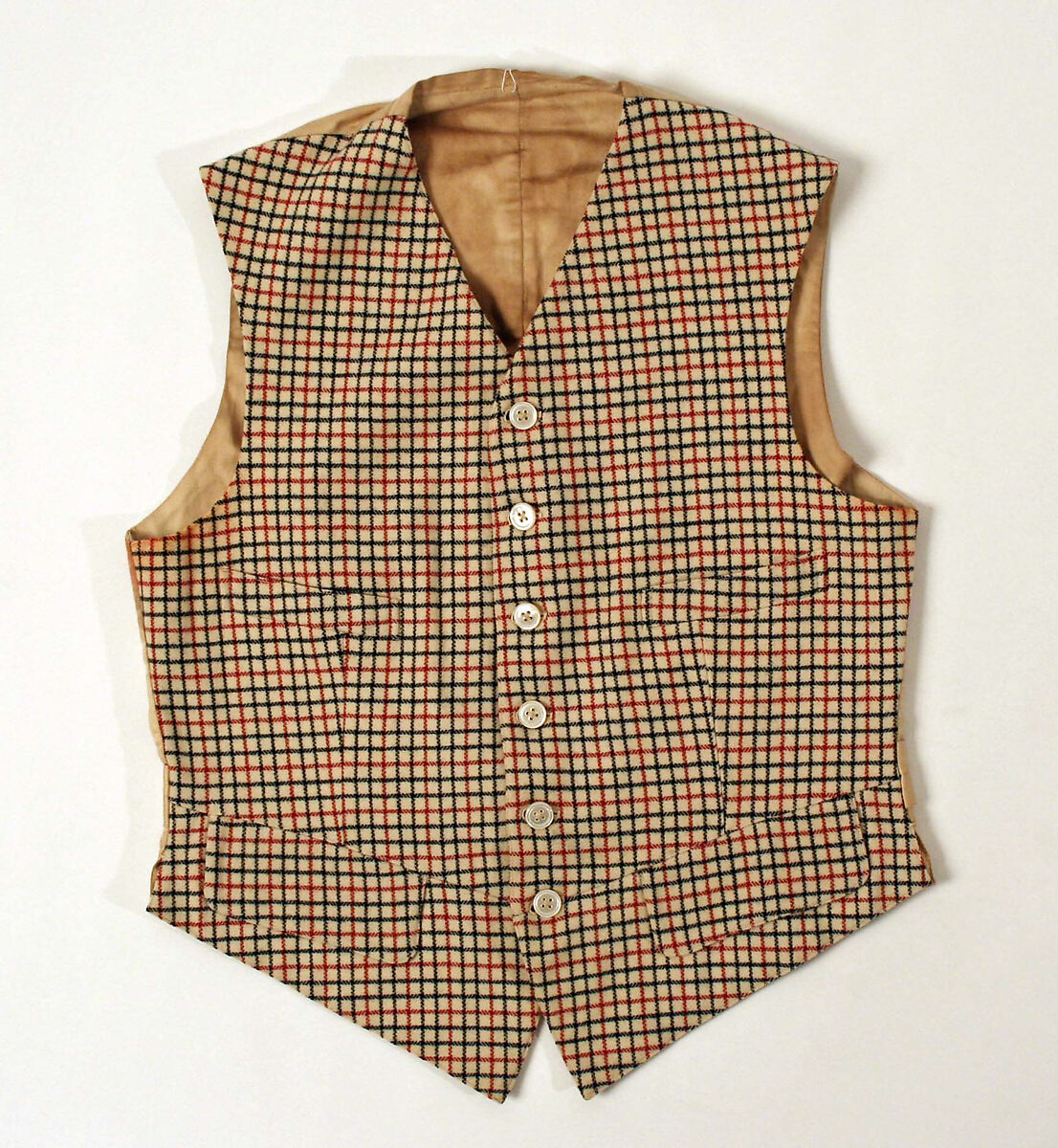 Waistcoat, wool, cotton, American or European 