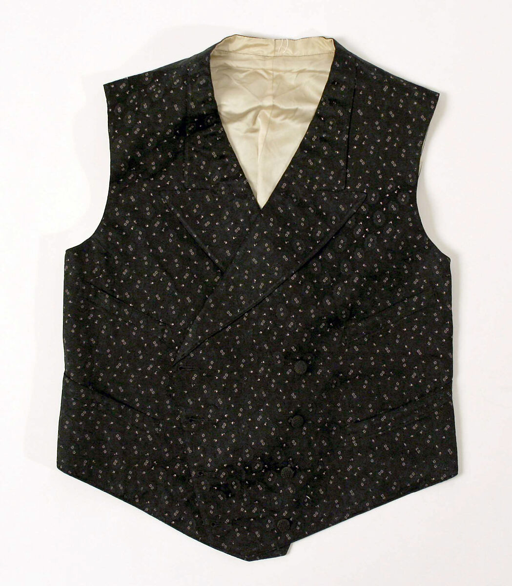 Waistcoat, silk, American 