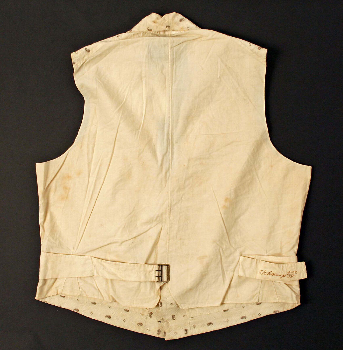 Waistcoat, silk, cotton, American or European