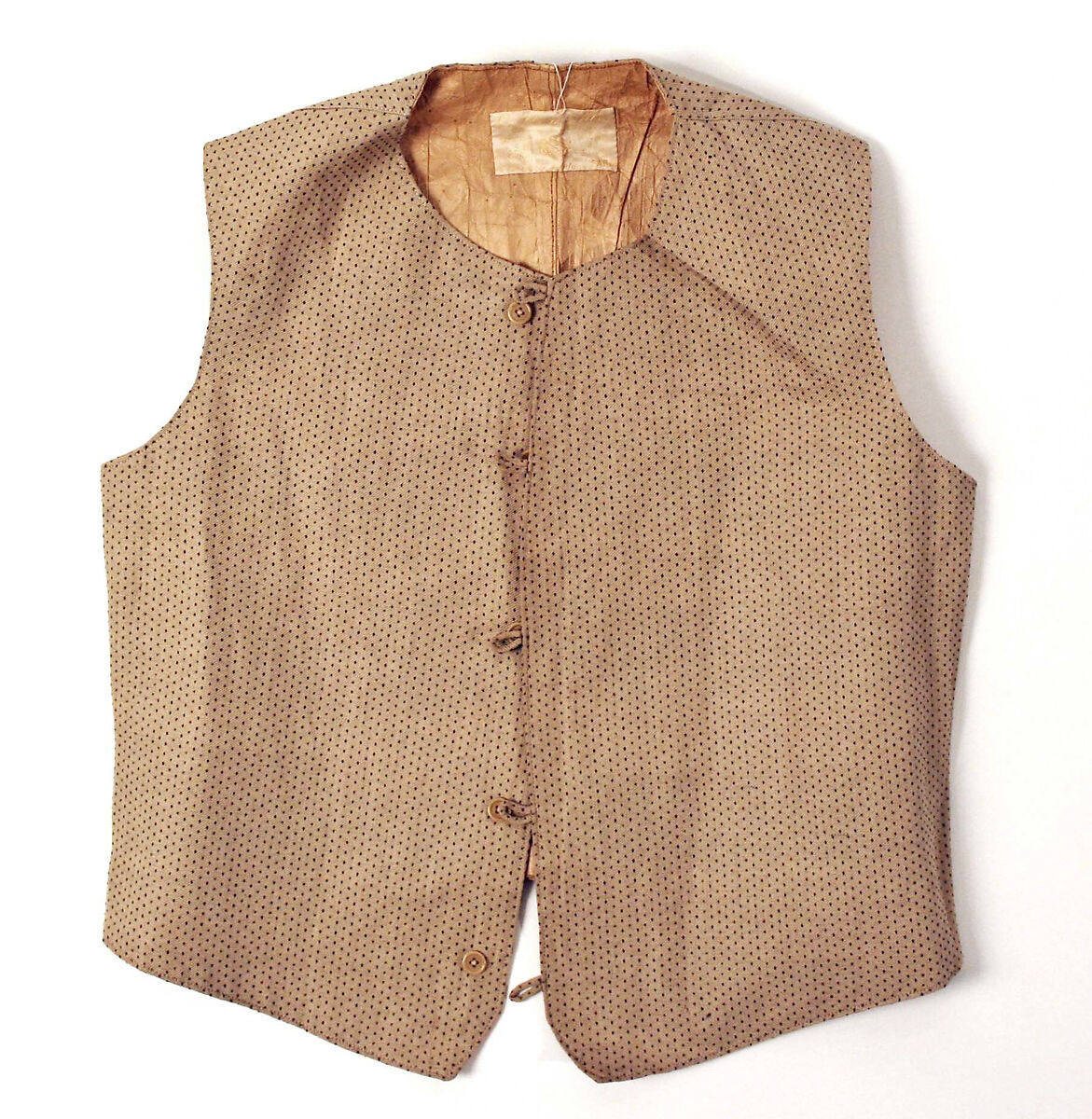 Waistcoat, silk, paper, French 