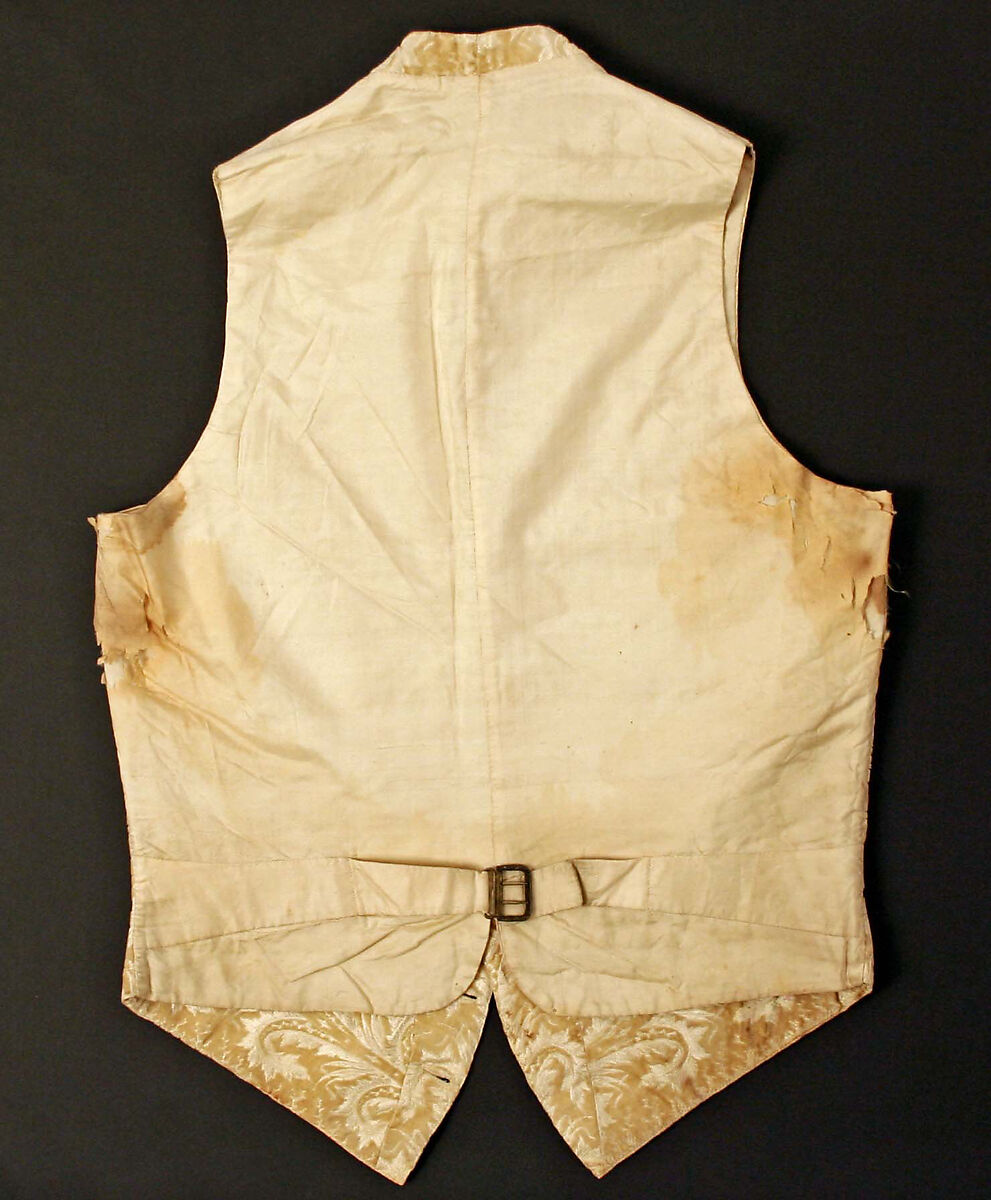 Waistcoat, silk, American or European