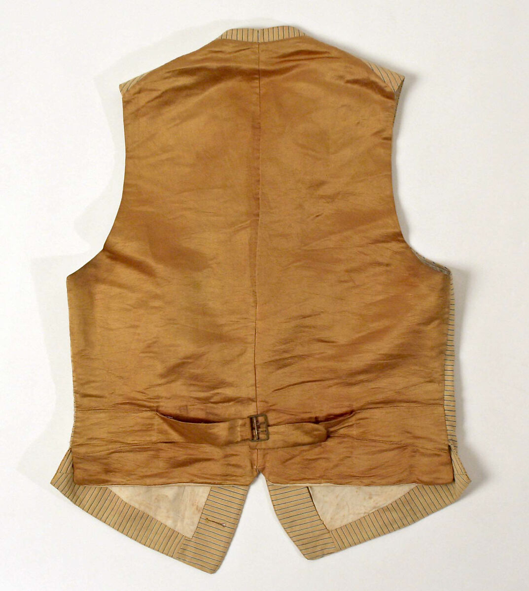 Waistcoat, wool, silk, probably American