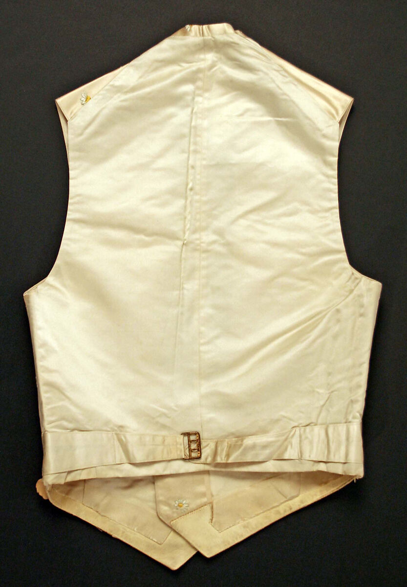 Vest, silk, probably American