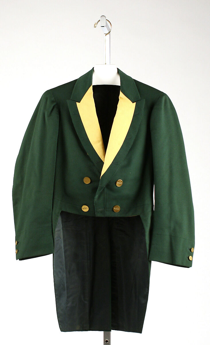 Coat, wool, silk, American 