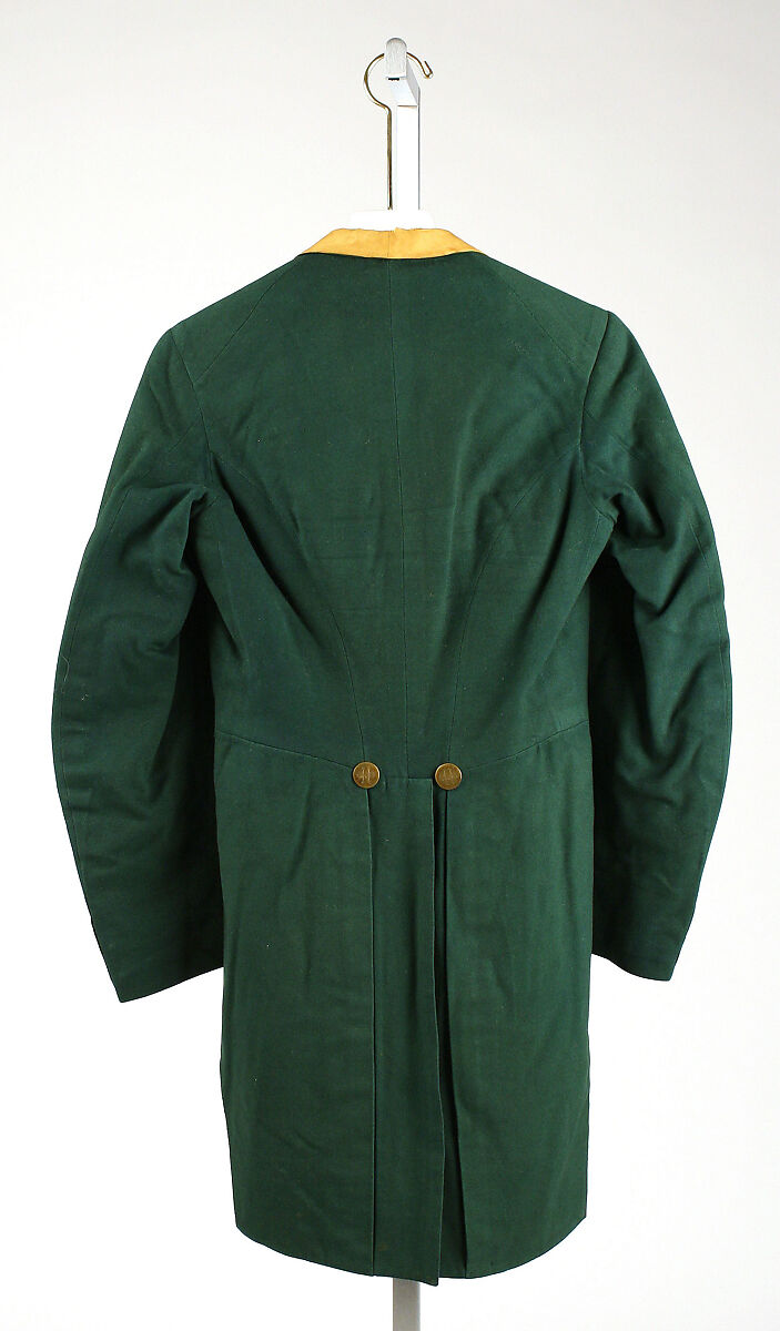Hunting coat, John Patterson &amp; Co. (American, founded 1852), wool, silk, metal, American
