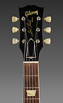 Les Paul Model Electric Guitar and Amplifier, Gibson (American, founded Kalamazoo, Michigan 1902), Neck/Head: Honduran Mahogany; Headstock Veneer: Painted holly; Headstock Decoration: Mother of Pearl; Truss Rod Cover: Plastic; Tuning Machines: Metal; Machine Head Buttons: Plastic; Nut: Bone?; Fingerboard: Brazilian Rosewood; Fret markers: Mother of Pearl; Frets: Nickel silver; Strings: Metal; FB Binding: Plastic; Pick up covers: Plastic; Vol/Tone knobs: Plastic; Soundboard/Top: Honduran Mahogany; Solid Body: Honduran Mahogany 
Binding: Plastic; 
Pickguard: Plastic; Bridge: Metal; Neck side strap button: Metal 
End strap button: Metal; Tailpiece: Metal, American