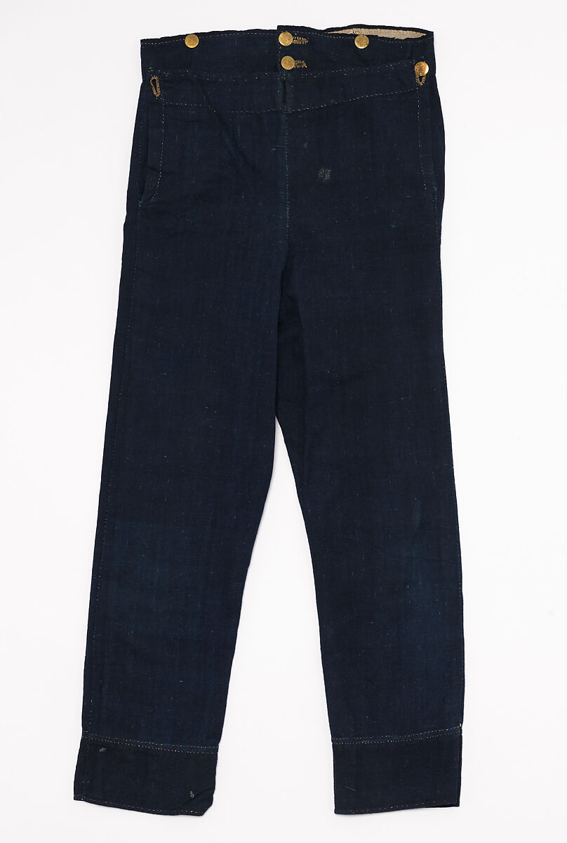 Trousers, cotton, linen, American