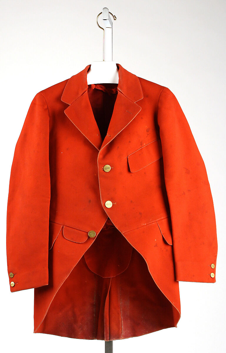 Hunting coat, wool, metal, American 