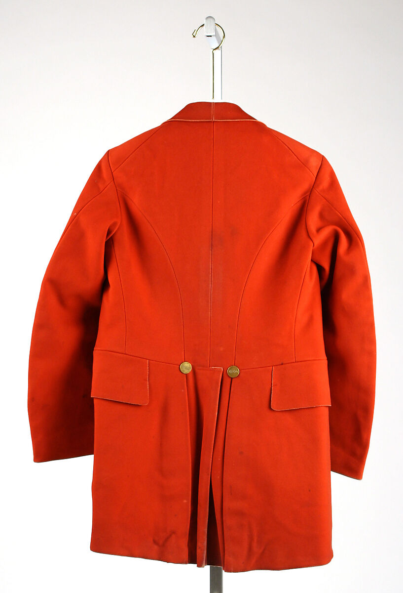 Hunting coat, wool, metal, American