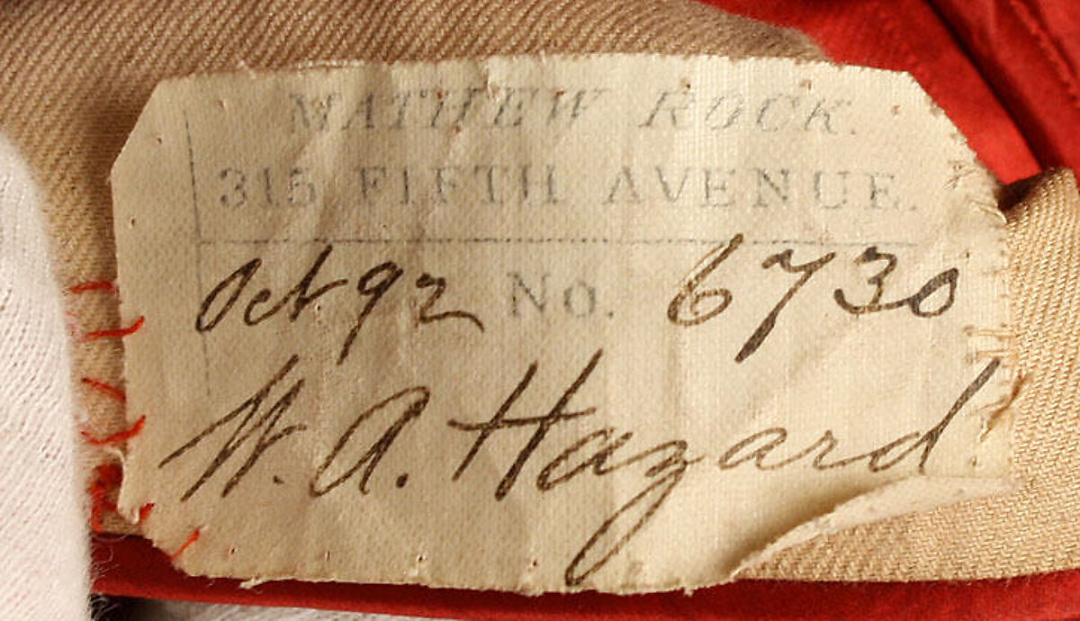 Hunting coat, wool, metal, American