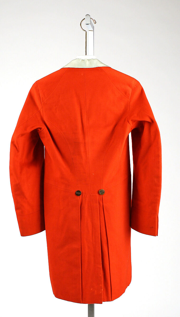 Hunting coat, wool, silk, American