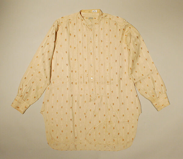 Dress shirt, A. Sulka &amp; Company (French, 1893–2002), silk, American 