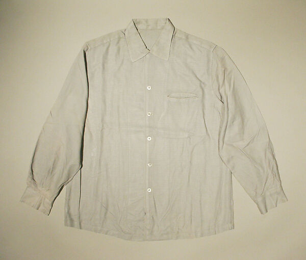 Shirt, cotton, probably American 