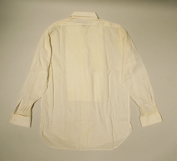 Evening shirt, cotton, American