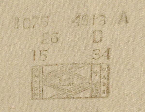 Evening shirt, cotton, American
