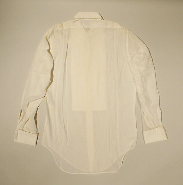 Evening shirt, cotton, American