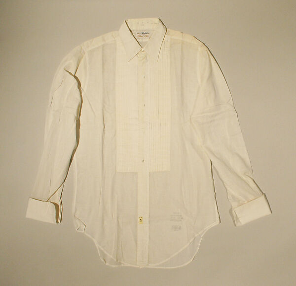 Evening shirt, cotton, American 