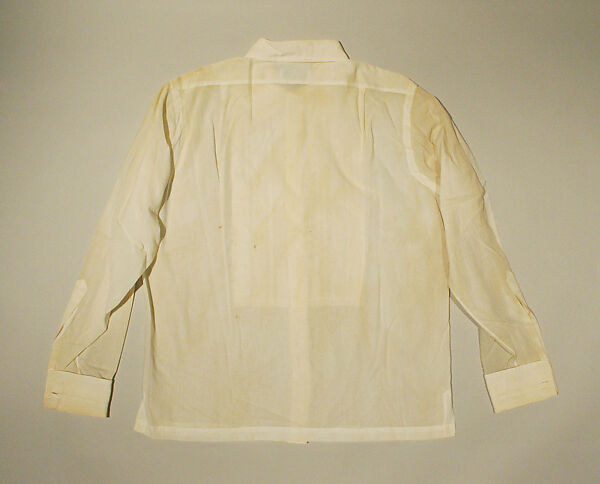 Evening shirt, Bergdorf Goodman (American, founded 1899), cotton, American